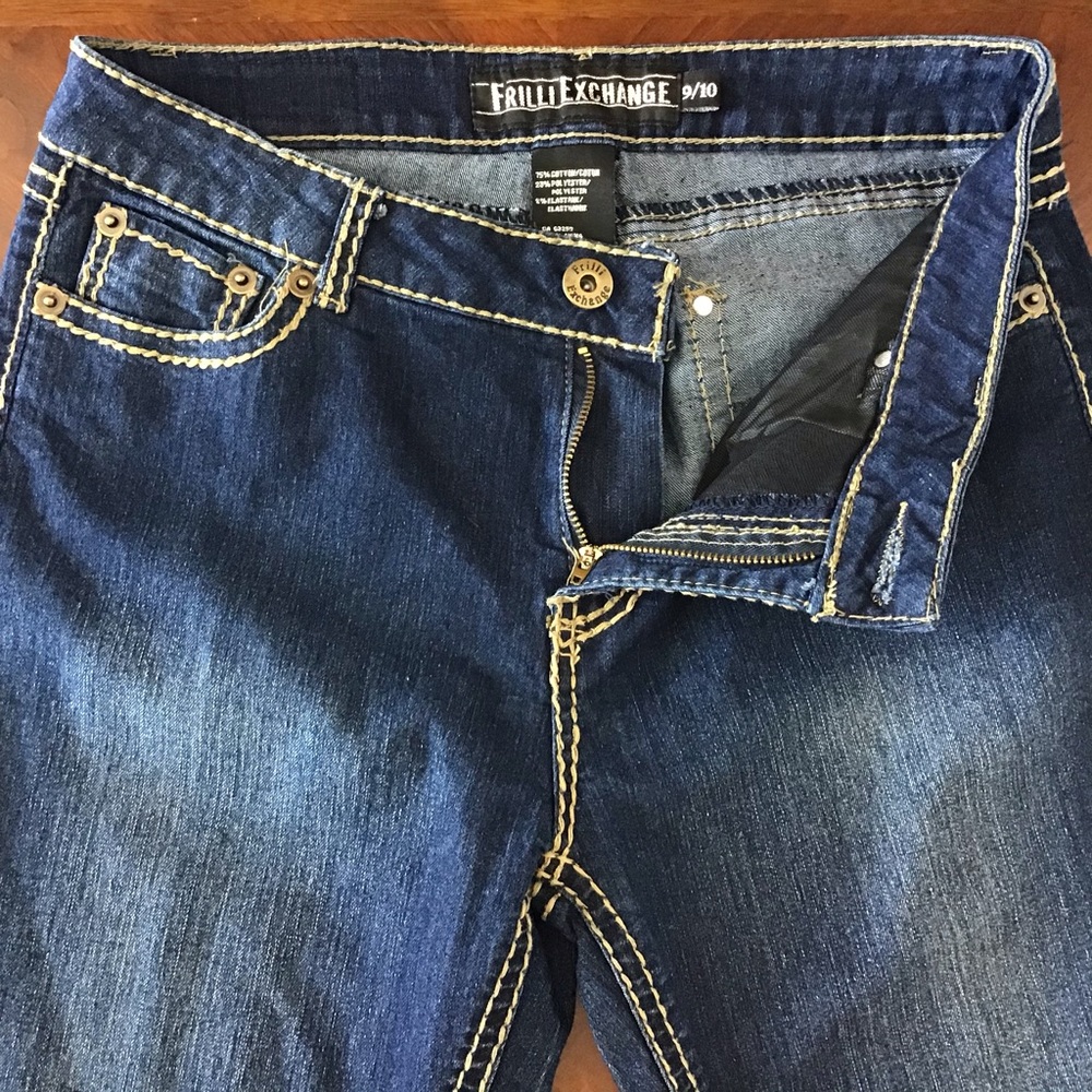 Frilli Exchange Dark Wash Skinny Jeans size 9/10 - Picture 5 of 8